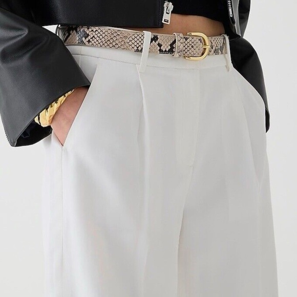 J. Crew White Tapered essential pant in drapey viscose Size 6T - Picture 3 of 4